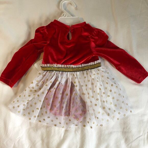 Disney Baby velour Minnie Mouse dress NEW 3/6 months - Picture 3 of 4